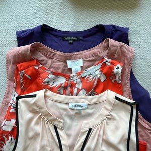 Bundle of 4 sleeveless tops. Size XS- S